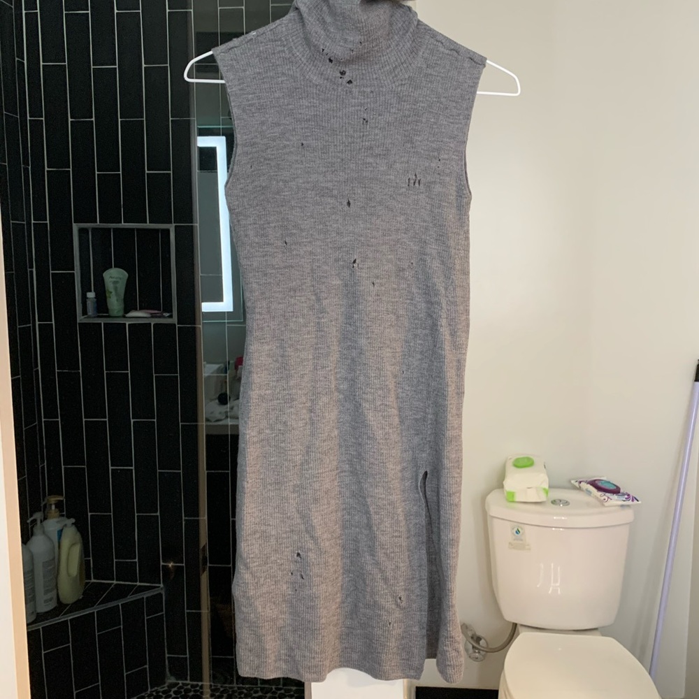 Turtleneck distressed Minnie dress or long shirt